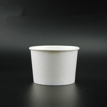 50pcs White Paper Ice Cream Takeaway Cups