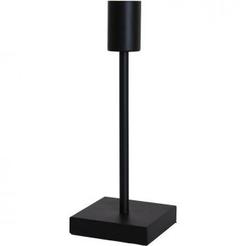 Minimalics Zwarte Tafellamp - E27 - 28 cm - Metaal