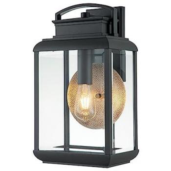 Elstead Quoizel Byron Außenwandlaterne Graphit mit Zinnreflektor, IP44
