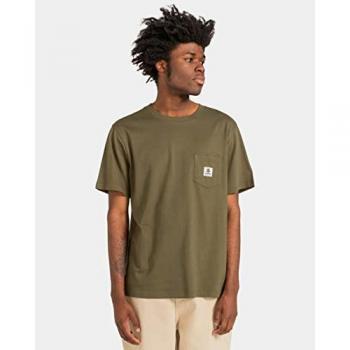 Element Men's Army Green Basic Pocket T-Shirt - Size M - 100% Organic Cotton