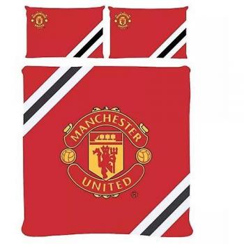Ensemble de taies d'oreiller Manchester United FC Rayé réversible