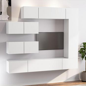 Mueble de sala con soporte para TV de 7 piezas