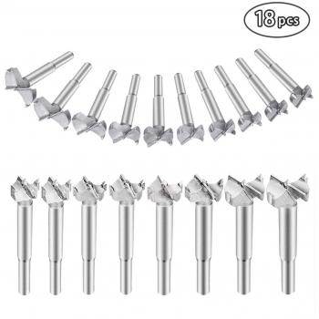 Set de Brocas Forstner NASUM - Brocas de Acero Revestido para Agujeros en Madera