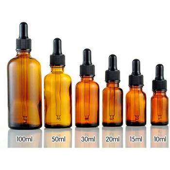 Bouteille en verre ambré 15ml avec compte-gouttes