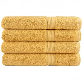 Toallas premium (4 unidades) dorado 100x200 cm 600 gsm Vidaxl