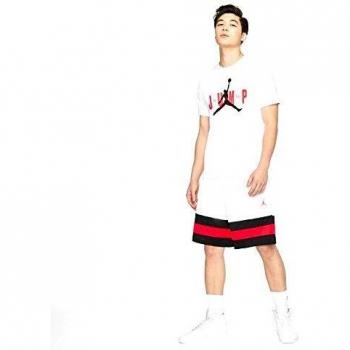 Felpa Nike M J CTN SS Jump Crew Uomo Bianco Nera XL
