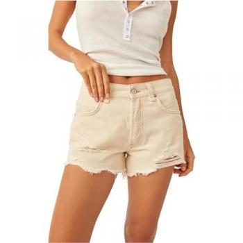 Free People Ecru Now Or Never Denim Shorts - Women's Size 27