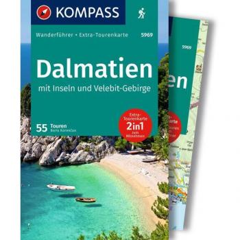 KOMPASS-Karten KOMPASS Wanderführer Dalmatien mit Inseln, Velebit-Gebirge und Plitvicer Seen, 55 Touren mit Extra-Tourenkarte