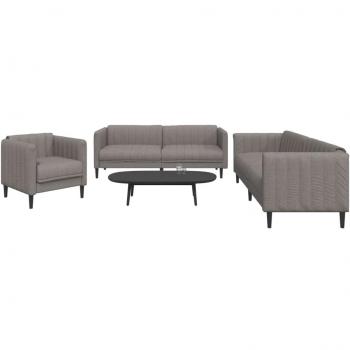 Vidaxl - Set di Divani 3 pz Tortora in Tessuto Grigio talpa