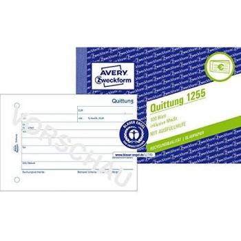 255 Quittung inkl. MwSt. Recycling - A6 quer, MP, BL, 2x 50 Blatt