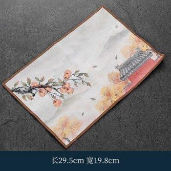 Absorbent Cotton Linen Tea Cloth, Vintage Style, 29.5x19.8 cm