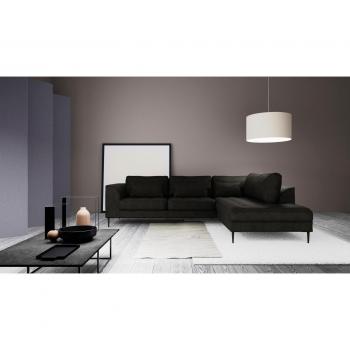 Luzi Ecksofa mit Ottomane, braun, Samtvelours