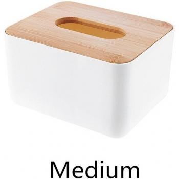 Wooden Tissue Holder with Bamboo Cover