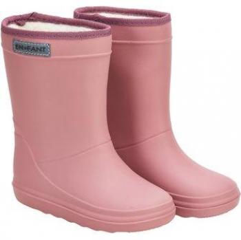Botas Térmicas de Goma para Niños Old Rose con Forro de Lana, Talla 24