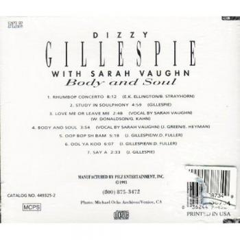 Corps et Âme – Sarah Vaughan, Dizzy Gillespie