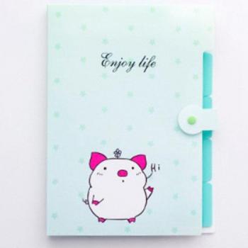 Bunte Dokumententasche mit Cartoon-Motiven