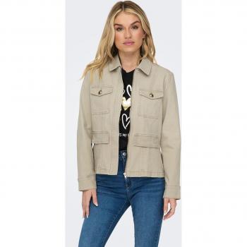 Cecily Beige - Chaqueta Cargo con Bolsillos
