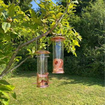 Copper Style Bird Seed Feeder with 2 Feeding Ports