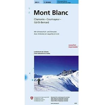 Swisstopo 1 : 50 000 Mont Blanc Carte de sports de neige