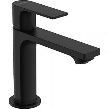 Hansgrohe Rebris E Single Lever Basin Mixer 110 CoolStart EcoSmart with Pop-Up Waste Set Matt Black 72589670