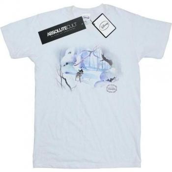 Disney Ladies Bambi Snow Cotton Boyfriend T-Shirt