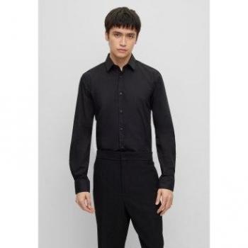 Camicia A Maniche Lunghe HUGO Elisha Black