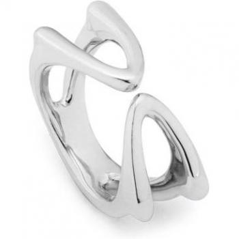 UNO de 50 Sterling Silver Plated Open 'V' Ring - Size 12