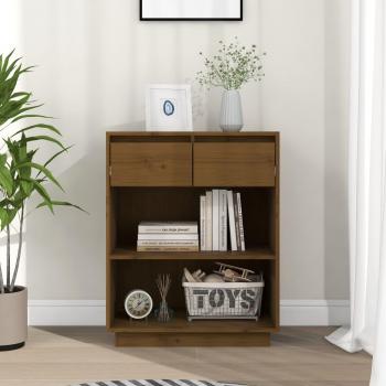 VIDAXL Mobile Consolle Miele 60x34x75 Cm In Legno Massello Di Pino