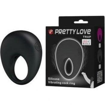 Anillo vibrador Trap negro Pretty Love, unidad