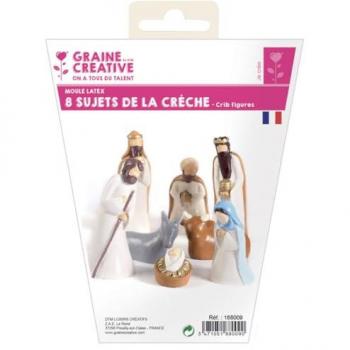 Moule latex pour moulages - Sujets de crèche - 2,5 à 6,5 cm - 8 pcs