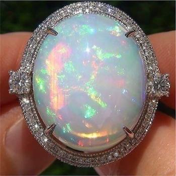 Boho Fire Opal Statement Ring