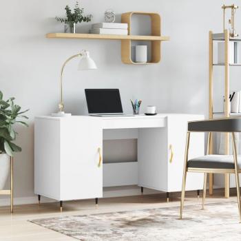 VIDAXL - Scrivania Bianca 140x50x75 cm in Legno Multistrato