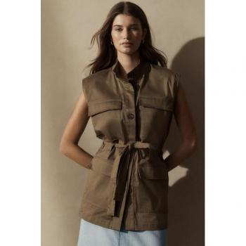 Ärmellose Baumwolljacke im Urban-Look