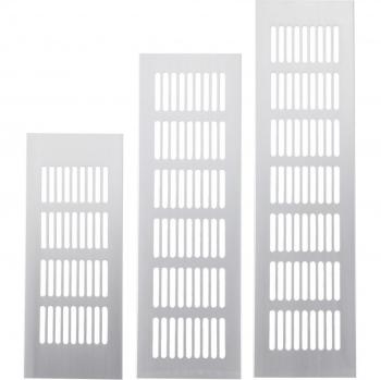 4x Wide Aluminum Air Vent Grilles for Closets/Closet Shelves and Shoe Cabinets, 250mm