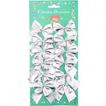 Golden Silver Red Bow Christmas Tree Decorations