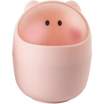 Niedlicher Schreibtisch-Mini-Müllbehälter im Schwein-Design