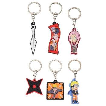 Konoha Warrior Rubber Charms Set – 6 Keyrings
