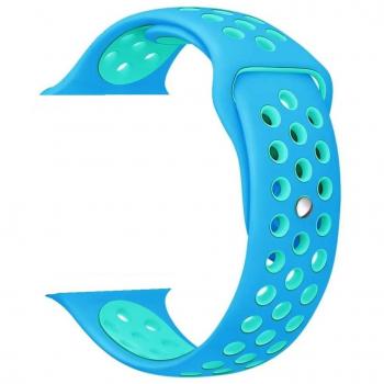 Blaues Orbit‑Silicon‑Armband für die Apple iWatch Serie 3, 2 & 1 (42 mm)