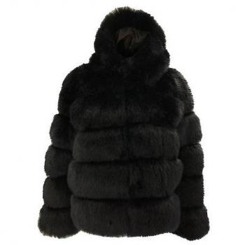 Veste fluo en peluche synthétique, coupe courte, hiver 2024