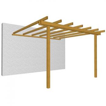 Pergola Addossata 300X240 - Losa Legnami