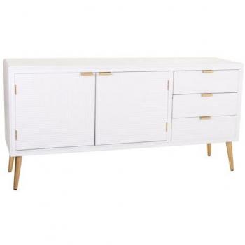 Wanderlust deco Aparador de madera blanco 145x42x71,5