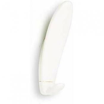 Gancio Appendiabiti 2x Surf Design in ABS Bianco Opaco