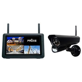Proxe KIT TVCC WIRELESS DIGITALE HD TELECAMERA 16 LED A COLORI MONITOR 7'' SENZA FILI