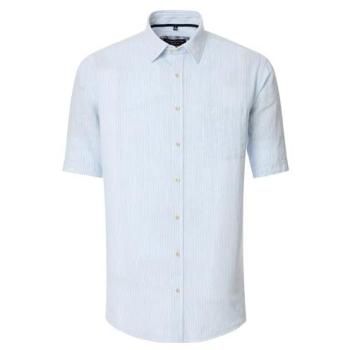 CASAMODA Sommer Casual Leinenhemd mit Streifen – Herren – Größe L