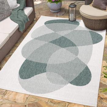 Carpet City DUO RUG 5835 Outdoorteppich, rechteckig, 5 mm Höhe, wetterfest, für Balkon, Terrasse, Wohnzimmer
