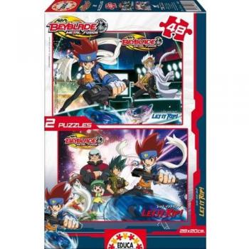 Puzzle educativo 2x48 piezas Beyblade