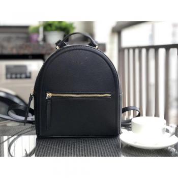 Casual Women's Zipper Backpack with Soft Handle and Interior Pocket - PU Leather