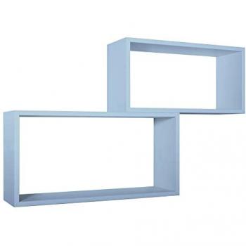 Set di 2 Mensole da Muro Modello BISLUNGO, Pensile Bagno, Mensola da Parete, Scaffale da Parete