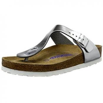 BIRKENSTOCK Gizeh METALLIC SILVER sandalo donna INFRADITO 1003674