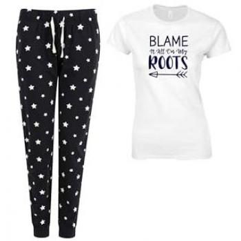 Navy Star “Rooted Comfort” Pajama Set – Blame It All On Me, Size XS
